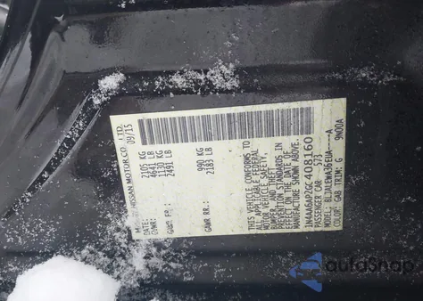 2016 Nissan Maxima 3.5 Sl из США, поврежденный, VIN 1N4AA6AP2GC408160